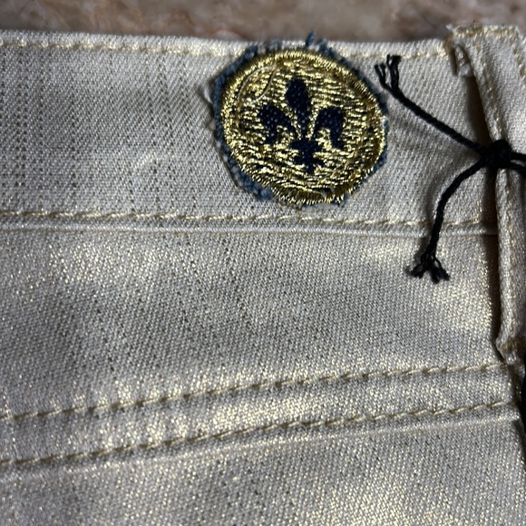 RED -OX   VTG SHINY SKINNY FIT STRETCH JEANS . Handmade . Size 7/8 low rise - Picture 3 of 12